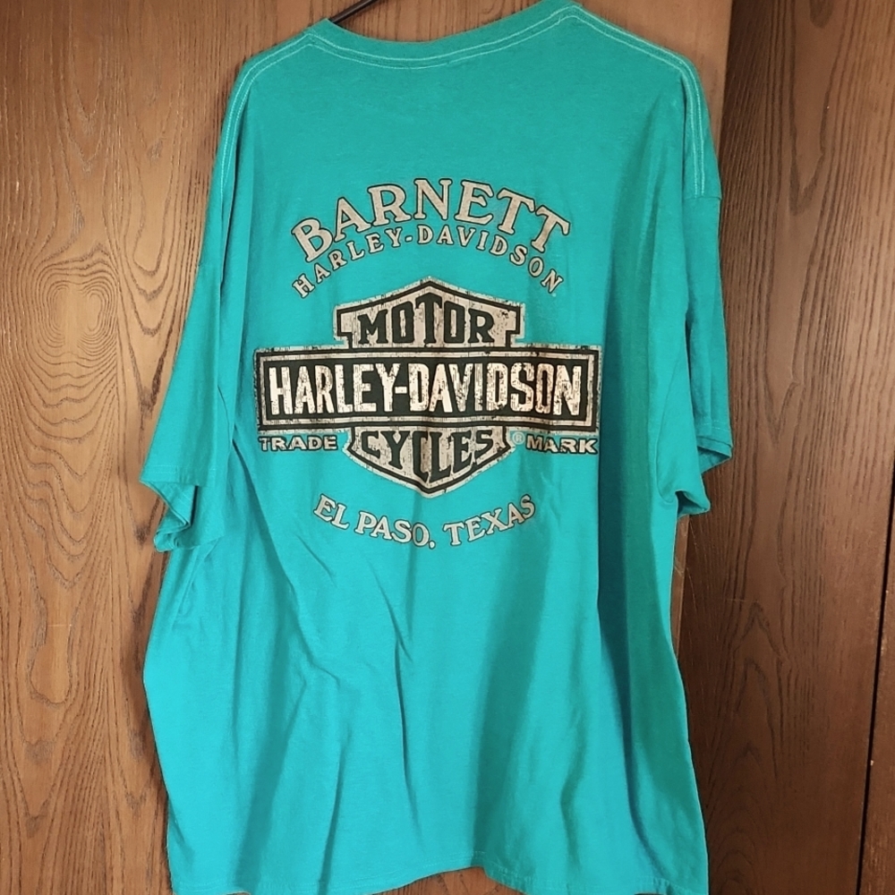 Harley-Davidson Men's Aqua Short Sleeve Tee - Picture 2 of 6